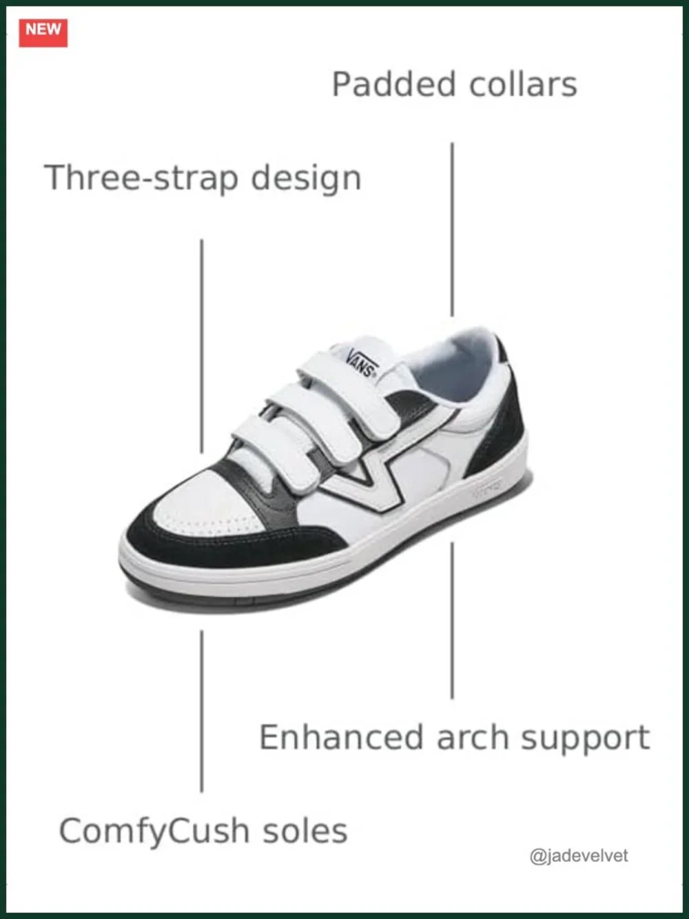 Vans Lowland CC V Shoe - '80s Retro Strap Sneakers with ComfyCush Soles